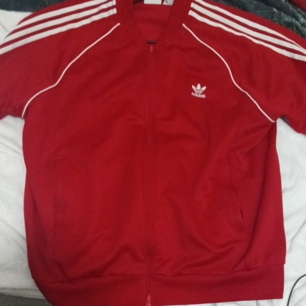 Adidas Men's Red Track Jacket